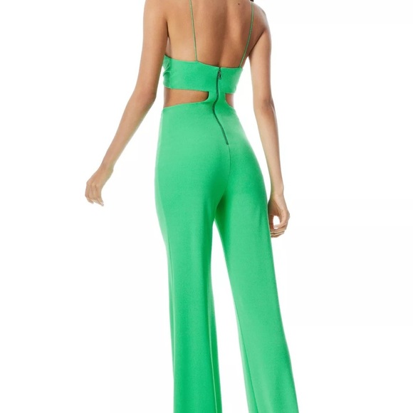 Alice & Olivia Havana Cut Out Green Women's Jumpsuit - NWT - Size 4 - Picture 2 of 5